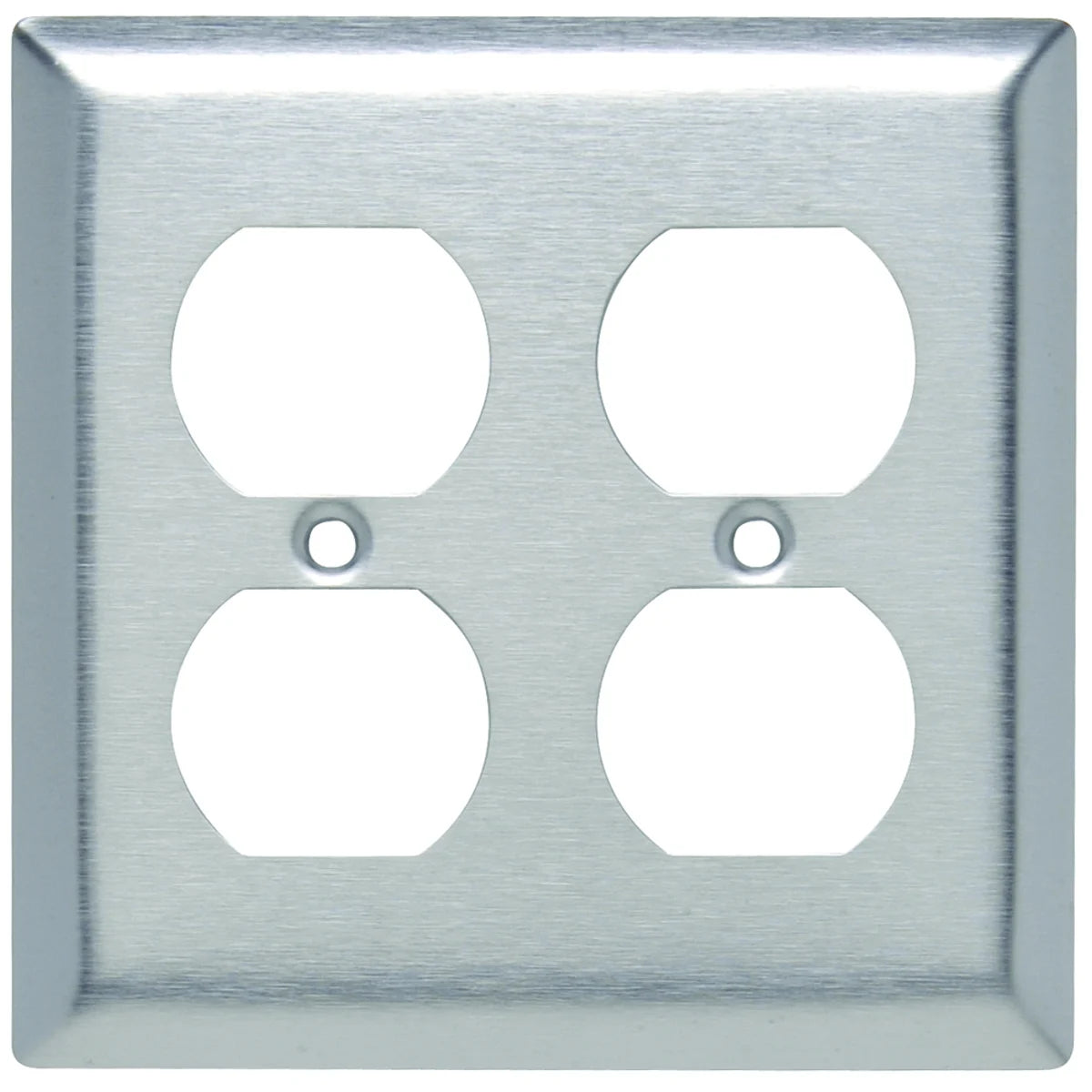 Legrand-Pass & Seymour SL82 Smooth Metal Wall Plate 2gang Duplex 430 Stainless Steel