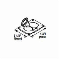 Legrand 828R Duplex Receptacle, 1-Gang Floor Box Cover