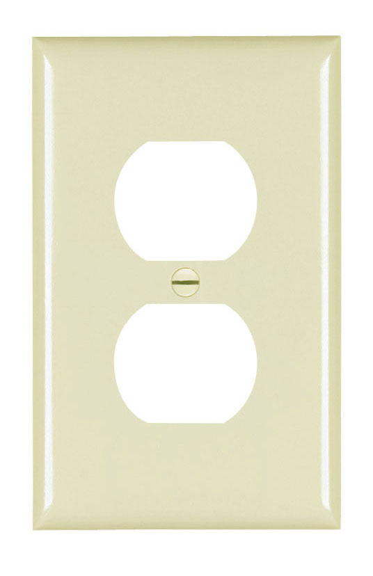 Legrand TPJ8I Pass & Seymour TPJ8-I 1Gang Wall Plate, Duplex Receptacle, Nylon, Jumbo - Ivory