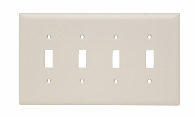 Legrand TPJ264-LA Pass & Seymour 4Gang Wall Plate Light Almond