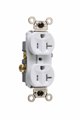 Legrand WR20TRW Pass & Seymour WR20-TRW White Weather Resistant Commercial Grade Receptacles 20 Amp 125 Volt