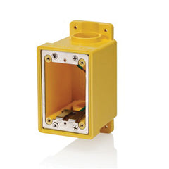 Leviton FDBX1-YL Wetguard PVC Single Gang Box - Yellow