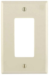 Leviton PJ26-T 1-Gang, 1-Decora, Midway Nylon Wallplate, Midway Size - Light Almond