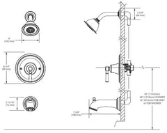 Moen T2183ORB Dartmoor Posi-Temp(R) Tub/Shower Faucet in Oil Rubbed Bronze