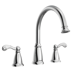 Moen T624 Traditional Two Handle Roman Tub Faucet in Polished Chrome (Trim Only)