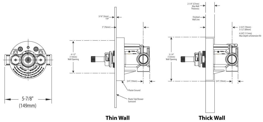 Moen S3371 ExactTemp 3/4 in. IPS Thermostatic Valve