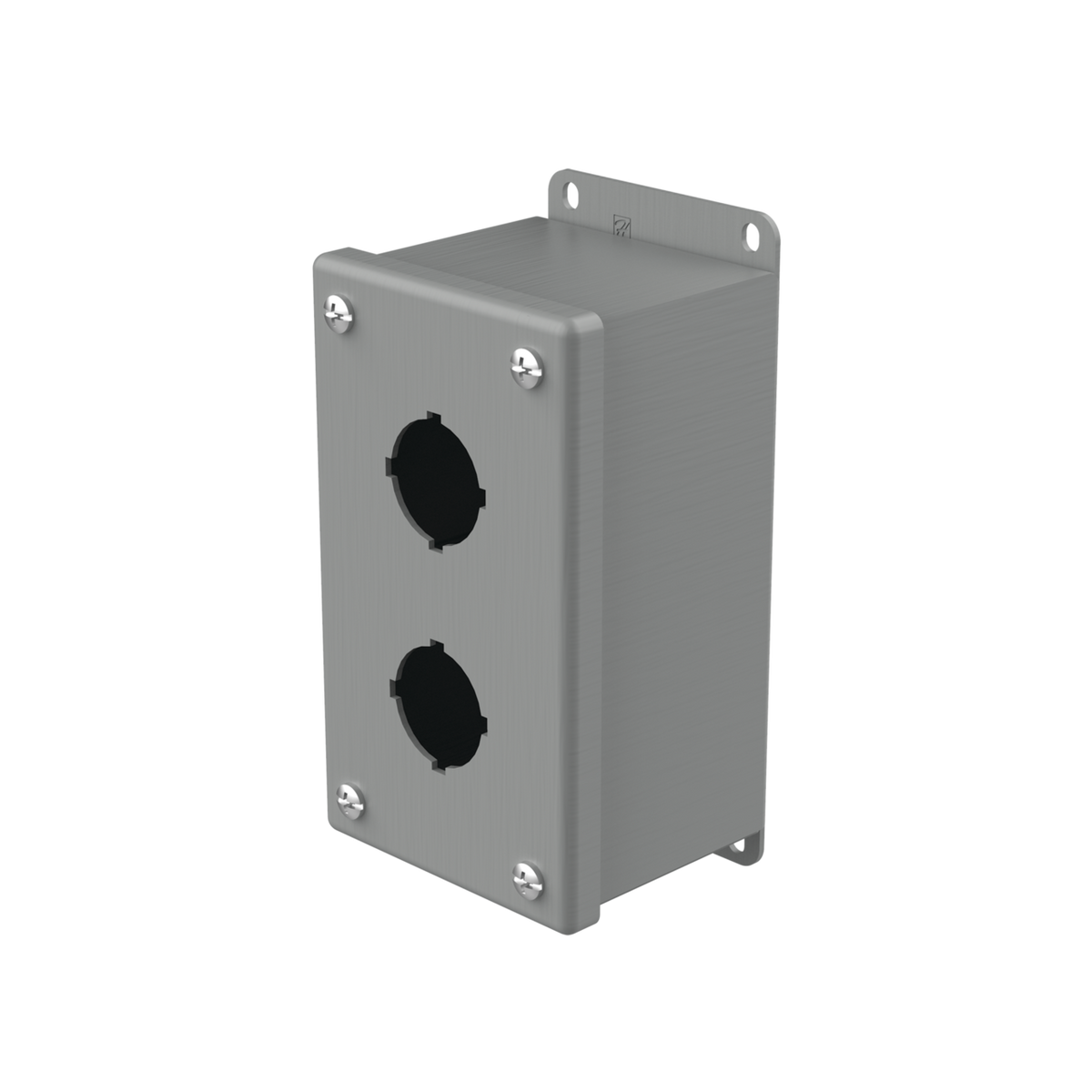 nVent E2PB PB1 Pushbutton Enclosure, 5-3/4 in L x 3-1/4 in W x 2-3/4 in D, 2 Outlets, NEMA 12/IP65