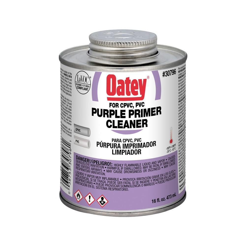 Oatey 30796 16 oz PVC Purple Primer Cleaner