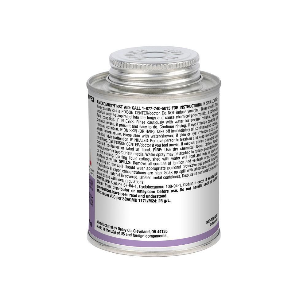 Oatey 30783 8 oz PVC Purple Primer Cleaner