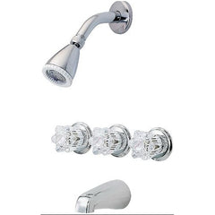 Pfister LG01-3180 3-Handle Tub and Shower Faucet, Polished Chrome