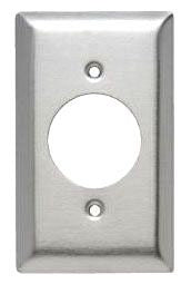 Pass & Seymour SS720 Locking Type Power Outlet Wall Plate 0.032 Inch Thickness Stainless Steel