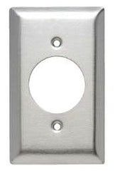 Pass & Seymour SS720 Locking Type Power Outlet Wall Plate 0.032 Inch Thickness Stainless Steel