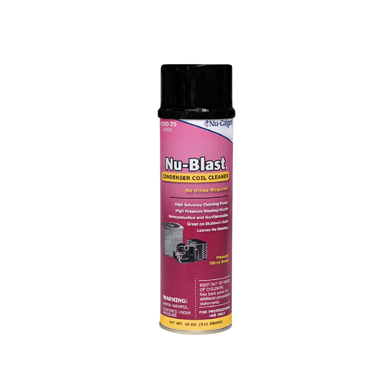 Rheem Parts 4290-75 Nu-Blast Condenser Coil Cleaner, 18 oz Aerosol Can, Clear