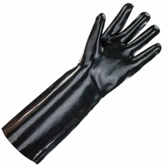 SAS Safety 6588 All Rubber Chemical and Abrasion Resistant Reusable Gloves in Black One Size Fits All