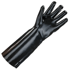 SAS Safety 6588 All Rubber Chemical and Abrasion Resistant Reusable Gloves in Black One Size Fits All