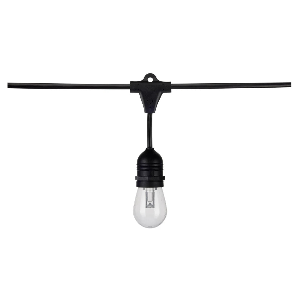 Satco S8031 24-Foot LED String Light Fixture with 12-S14 Lamps - 12 Volts - RGBW with Infrared Remote