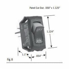 Selecta SS1201-BG Rocker Switch 16 A 125 VAC SPST Contact