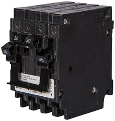 Siemens Q22050CT2 Quadplex Circuit Breaker, 20A-50A Inner-Outer Common-Trip, 120/240V AC, Plug-In, 10kA