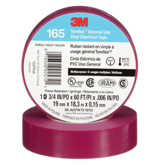 3M 165PR4A Vinyl Electrical Tape 165 - 3/4 in x 60 ft - 7100169434