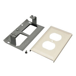 WIREMOLD V3043BE Steel Duplex Recept Plate 3000 Ivory