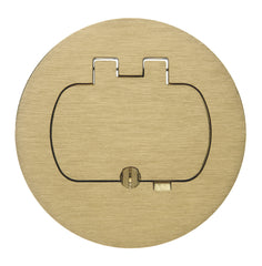 ABB E97BR Carlon E97BR 1-Door Floor Box Cover, Brass