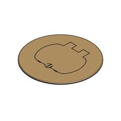 ABB E97BR Carlon E97BR 1-Door Floor Box Cover, Brass