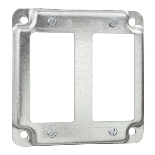 ABB RS-17-CC Steel City RS17-CC 4 Steel Square Surface Cover (2) GFI Receptacles