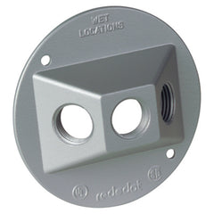 ABB S213E-15R Red Dot Cover Round 3-Hole Silver