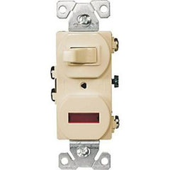 EATON 277V-BOX EATON Arrow Hart 277V-SP-L Duplex Toggle Combination Switch 15 A at 120 VAC 1 Poles