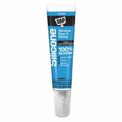 DAP 00753 All-Purpose 1-Component Silicone Rubber Sealant 2.8 oz Squeeze Tube Clear