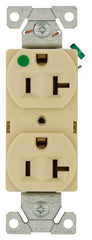 Crouse-Hinds 8300V Arrow Hart Wiring 20 Amp 125 VAC 2-Pole 3-Wire NEMA 5-20R Ivory Straight Blade Duplex Receptacle