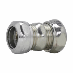 Crouse-Hinds 664 Compression Coupling, 1-1/2 Inch, EMT Conduit, Steel, Zinc Plated