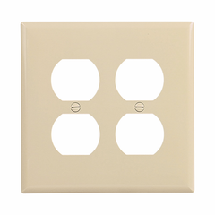 Eaton PJ82V EWD PJ82V Wallplate 2G Duplex Poly