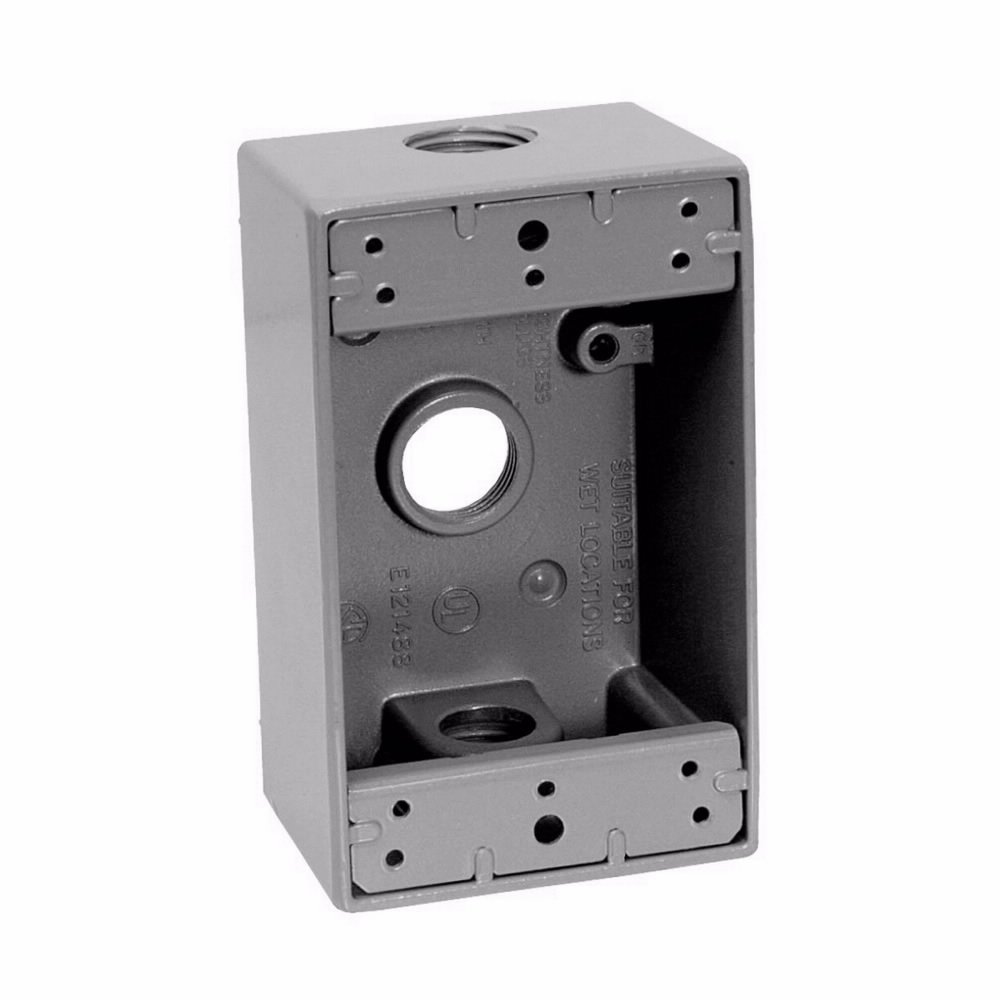 Crouse-Hinds TP7010 Weatherproof Outlet Box 1-Gang 18 cu in