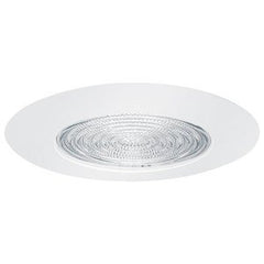 Elite Lighting AF605WH Fresnel Shower Trim, 8 in OD, Incandescent Lamp, For Use With EZ6IC-AT, EZ6RIC-AT 6 in Housing