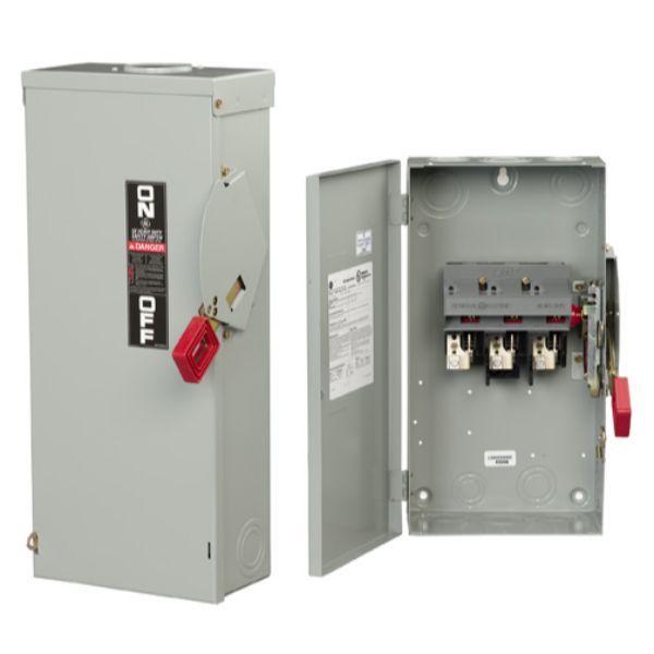 General Electric THN3365R Heavy Duty Non-Fusible Safety Switch, 600 VAC, 400 A, 3 Poles