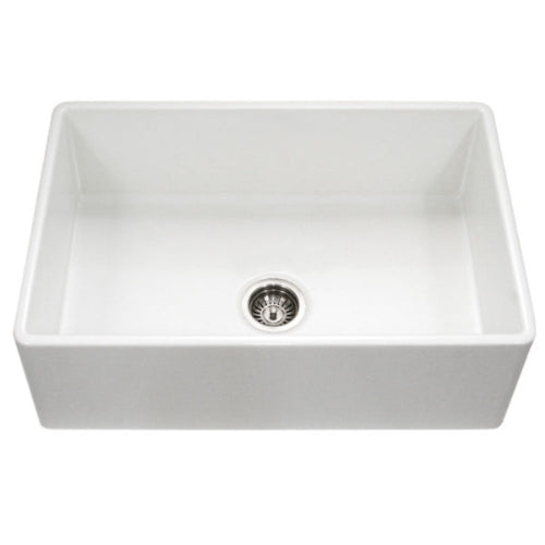 Hamat CHE-3320SA-WH Chelsea 33 Inch Fireclay Apron Front Single Bowl Kitchen Sink White