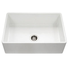 Hamat CHE-3320SA-WH Chelsea 33 Inch Fireclay Apron Front Single Bowl Kitchen Sink White