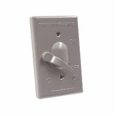 Hubbell 5121-0 RACO 1G Vertical WP Cover Toggle SP 15A -Gray