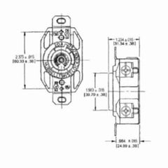 Hubbell HBL2420 Locking Receptacle 20A 3P 250V L15-20R