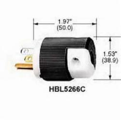 Hubbell HBL52CM66C HUB 2P-3W 125V Yellow Plug