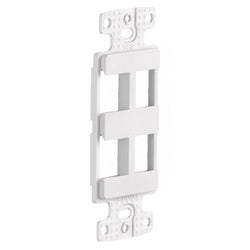 Hubbell NS614W HubBELL Plate, Decorator Keystone Frame, 4 Port