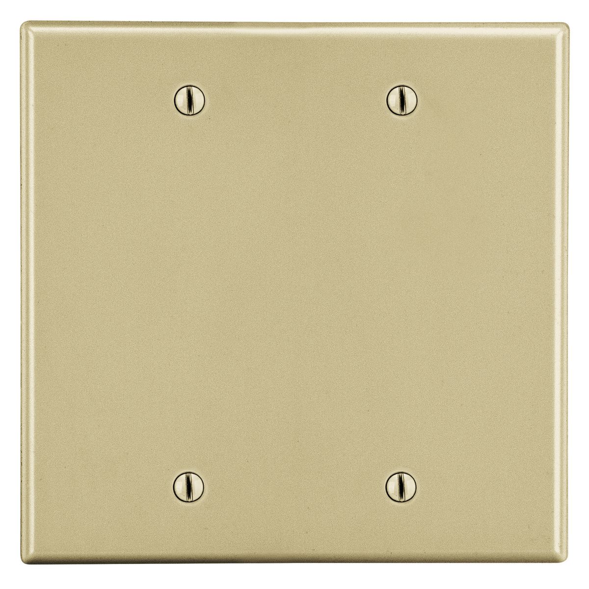 Hubbell PJ23I Wallplate, M-Size, 2-Gang, Ivory