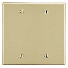 Hubbell PJ23I Wallplate, M-Size, 2-Gang, Ivory