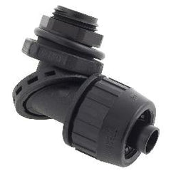 Hubbell PS0509NBK HUB BLK 1/2 LT NM CONN SWIVEL