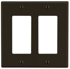 Hubbell P262 Wiring Device-Kellems Style Line Wallplate 2 Gangs 4.63 in L x 4.69 in W