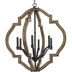 Hubbell P4767-71 Progress 6-60W Cand Chandelier