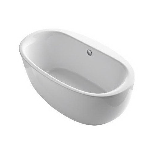 Kohler K-6369-0 Sunstruck Oval ExoCrylic Bath Tub with Fluted Apron 65-1/2 inch x 36 inch x 25-3/4 inch