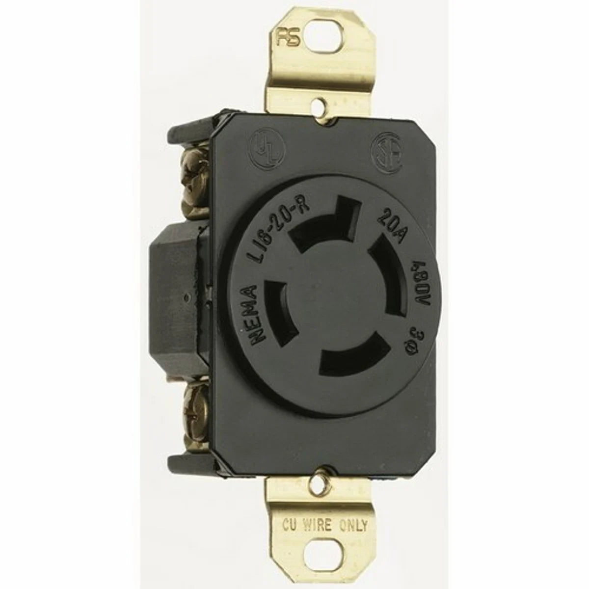 Legrand-Pass & Seymour L1620-R Turnlok Single Receptacle 20amp 3phase 480volt