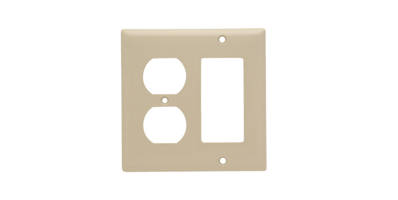 Legrand SP826-I Pass & Seymour 2Gang Wall Plate 1 Duplex Receptacle 1 Decorator Replacement MPN